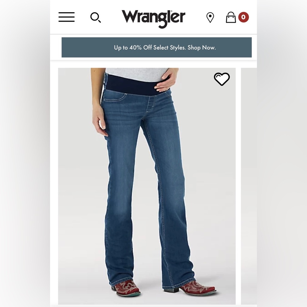 WOMENS RETRO MAE MATERNITY JEAN:BLUE 13x36